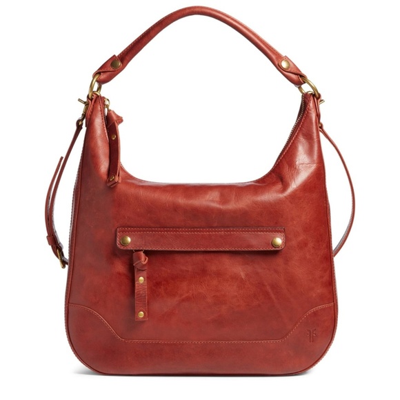frye melissa hobo red clay